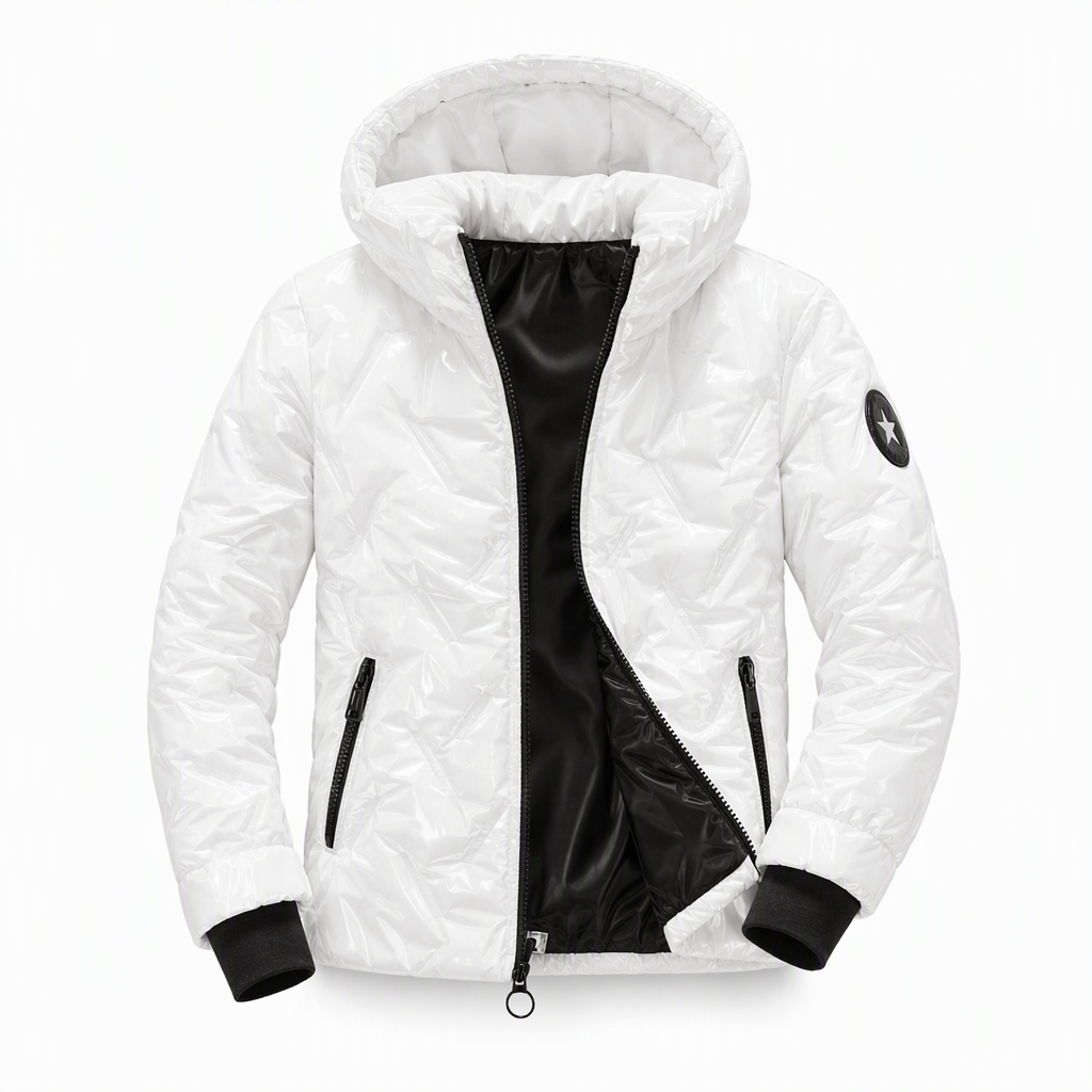Women's Loose Fit Hooded Patchwork Cotton Long Sleeve Autumn Winter Coat
