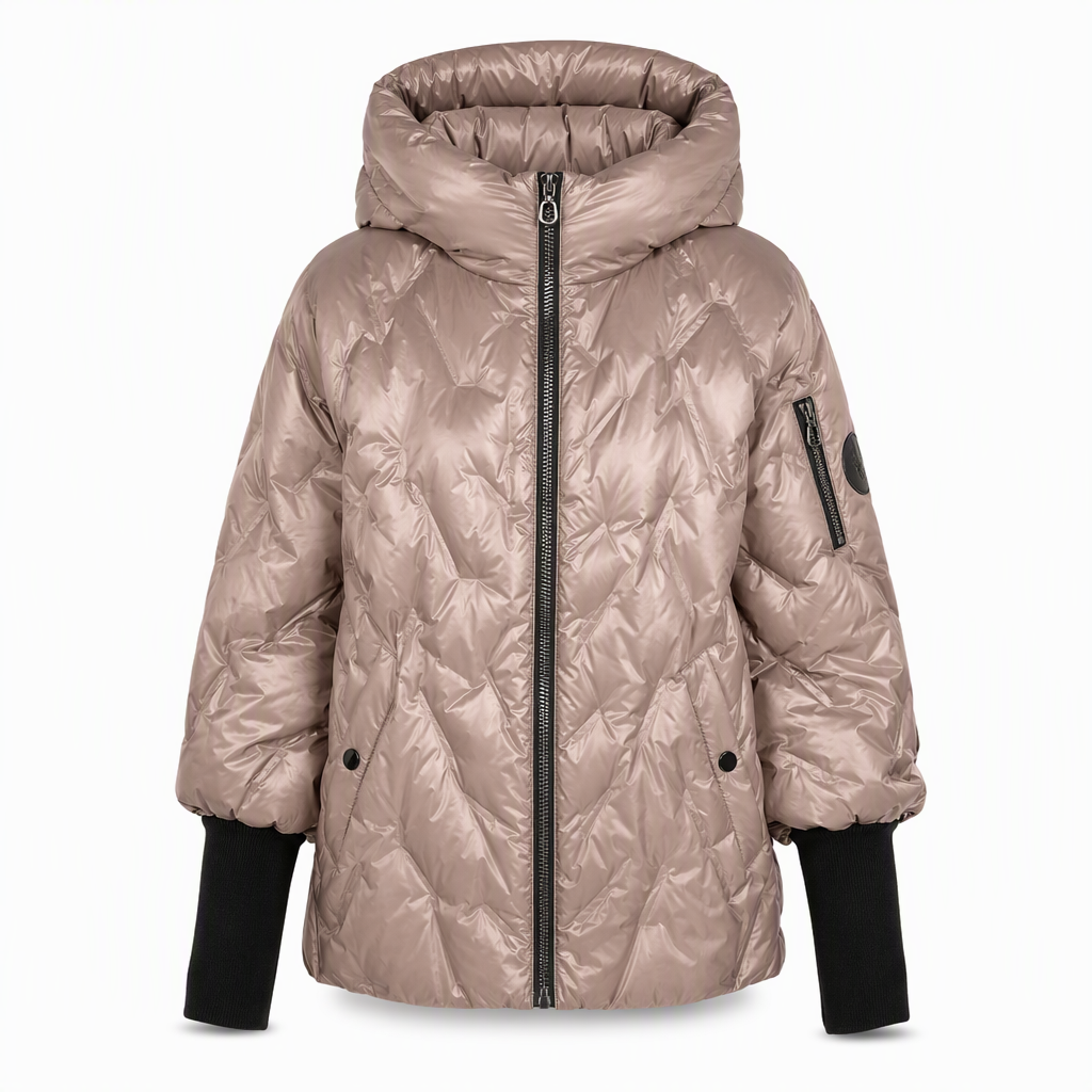 Women's Loose Fit Hooded Patchwork Cotton Long Sleeve Autumn Winter Coat