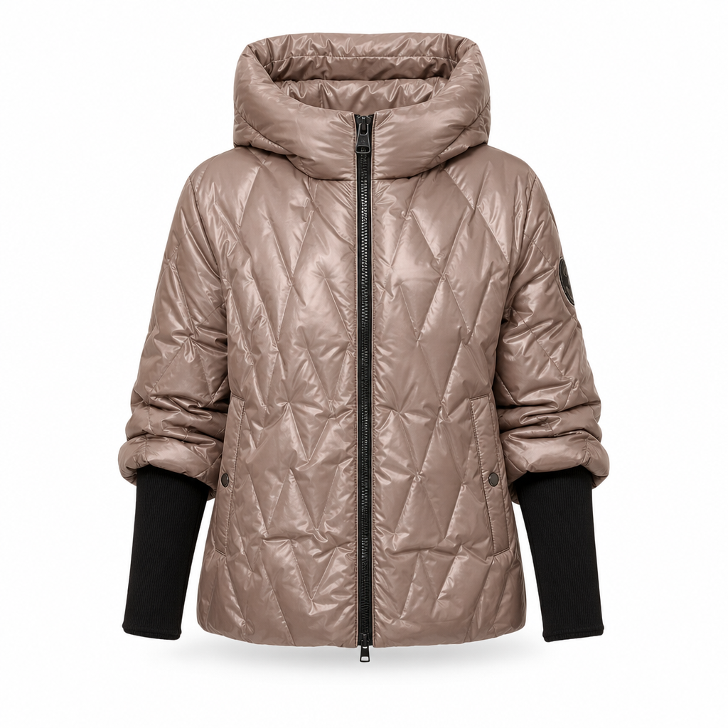 Women's Loose Fit Hooded Patchwork Cotton Long Sleeve Autumn Winter Coat