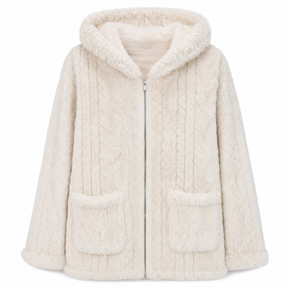 Women's Casual Plush Solid Color Cardigan