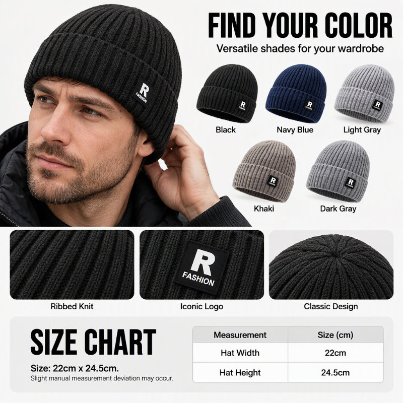 Men's Slouchy Knit Warm Skull Cap