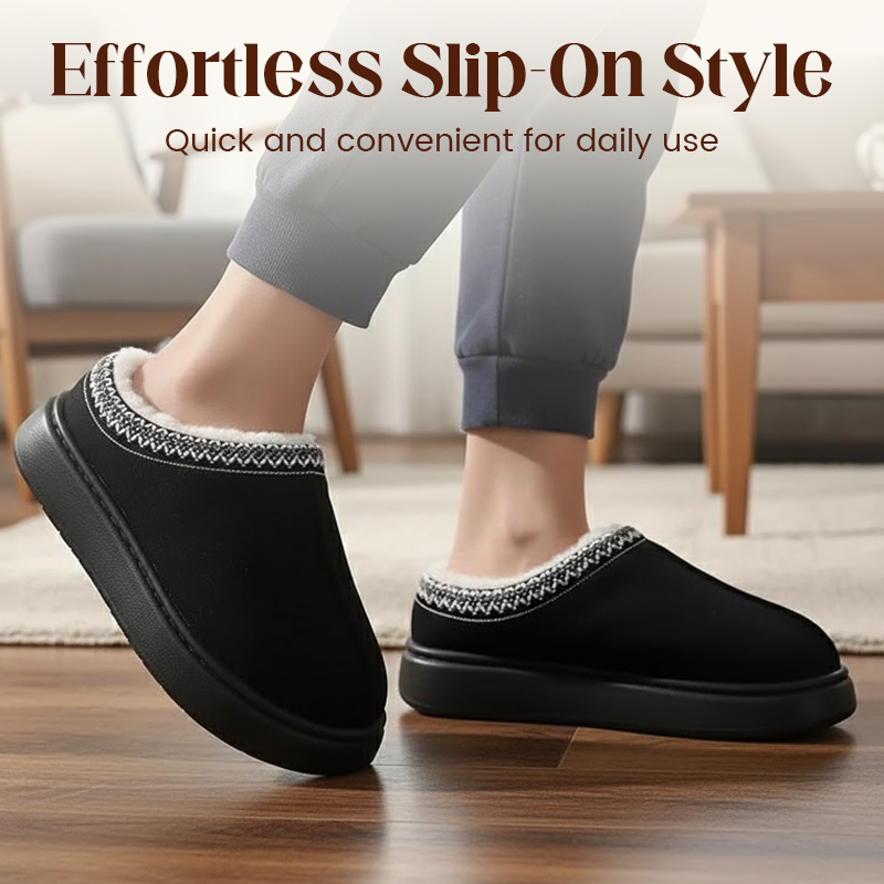 Women’s Plush-Lined Thick Sole House Slippers