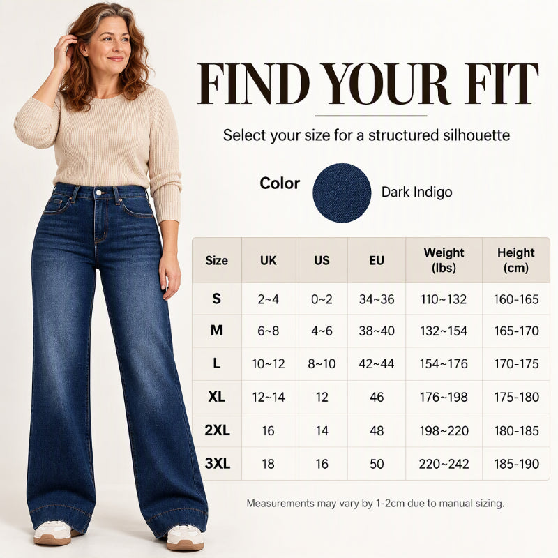 ⏰ Seasonal changeover sale: 50% off – quality at half the price! ✨Women's High Waist Thermal Wide-Leg Jeans