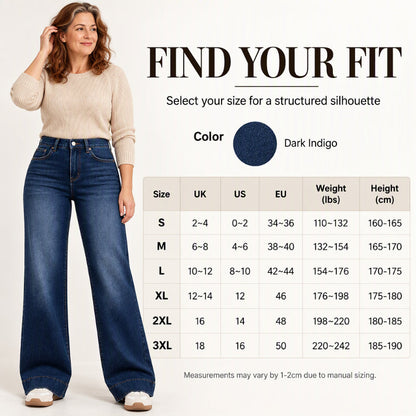 ⏰ Seasonal changeover sale: 50% off – quality at half the price! ✨Women's High Waist Thermal Wide-Leg Jeans