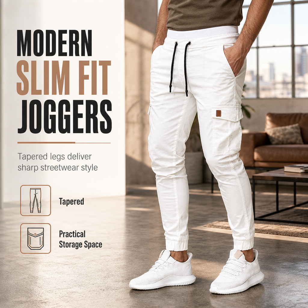 ⏰ Seasonal changeover sale: 50% off – quality at half the price! ✨Men's Casual Solid Color Cargo Jogger Pants