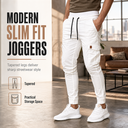 ⏰ Seasonal changeover sale: 50% off – quality at half the price! ✨Men's Casual Solid Color Cargo Jogger Pants