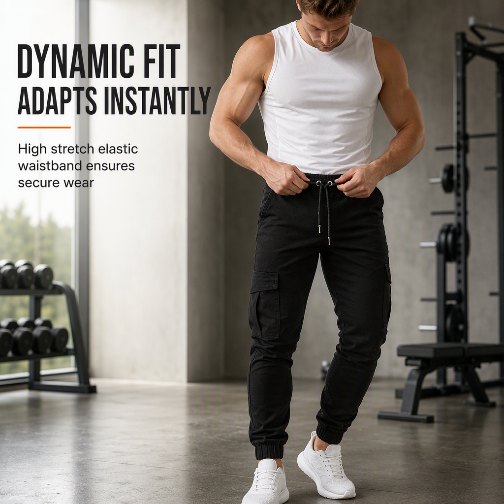 ⏰ Seasonal changeover sale: 50% off – quality at half the price! ✨Men's Casual Solid Color Cargo Jogger Pants