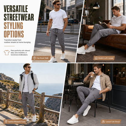 ⏰ Seasonal changeover sale: 50% off – quality at half the price! ✨Men's Casual Solid Color Cargo Jogger Pants