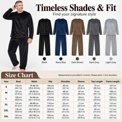 ⏰ Seasonal changeover sale: 50% off – quality at half the price! ✨Men's Cozy Thermal Velvet Pajama Set