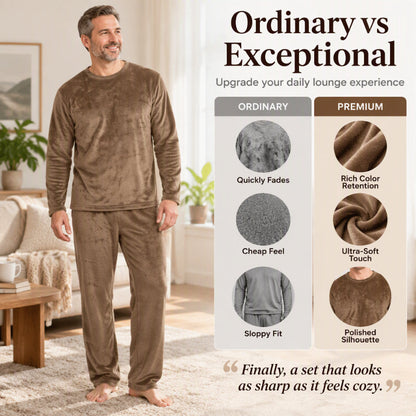 ⏰ Seasonal changeover sale: 50% off – quality at half the price! ✨Men's Cozy Thermal Velvet Pajama Set