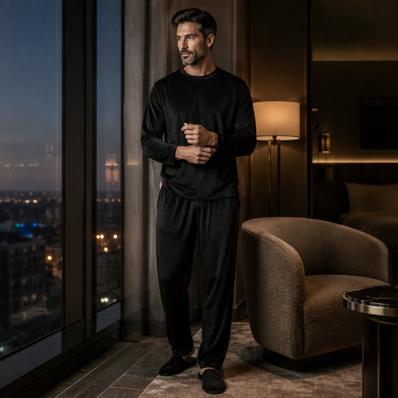 ⏰ Seasonal changeover sale: 50% off – quality at half the price! ✨Men's Cozy Thermal Velvet Pajama Set