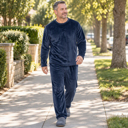 ⏰ Seasonal changeover sale: 50% off – quality at half the price! ✨Men's Cozy Thermal Velvet Pajama Set