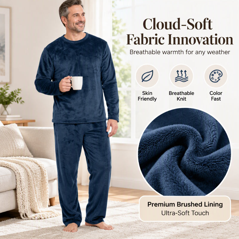 ⏰ Seasonal changeover sale: 50% off – quality at half the price! ✨Men's Cozy Thermal Velvet Pajama Set