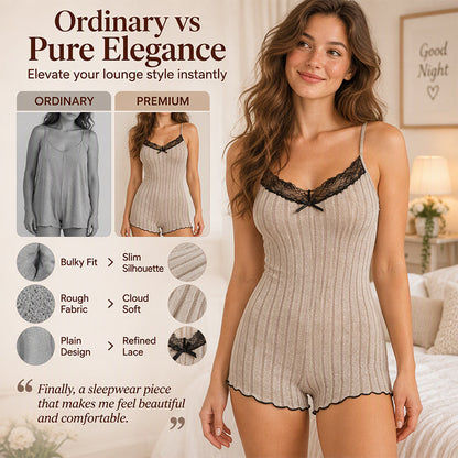 ⏰ Last Day of the Sale – 50% OFF ✨Women's Butterfly Back Lace Romper Pajamas