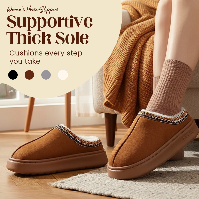 ⏰ Seasonal changeover sale: 50% off – quality at half the price! ✨Women’s Plush-Lined Thick Sole House Slippers