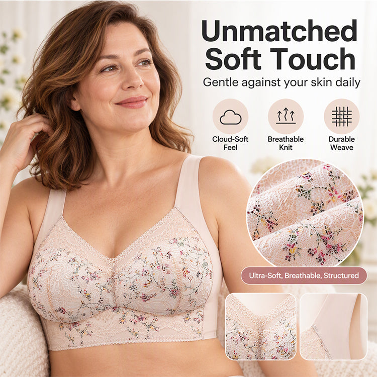 🎉The Lowest Price But The Best Quality!🔥Women's Seamless Floral Lace Support Bra