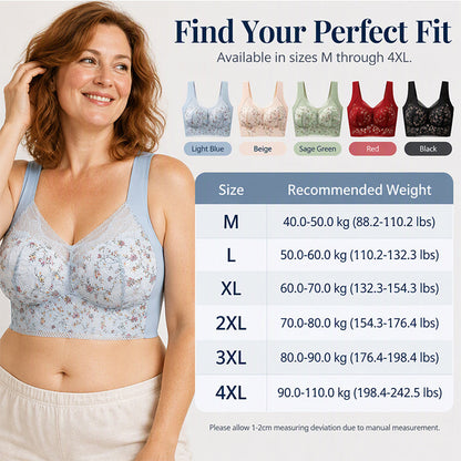🎉The Lowest Price But The Best Quality!🔥Women's Seamless Floral Lace Support Bra