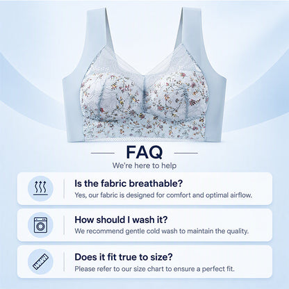 🎉The Lowest Price But The Best Quality!🔥Women's Seamless Floral Lace Support Bra