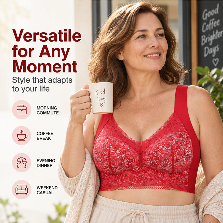 🎉The Lowest Price But The Best Quality!🔥Women's Seamless Floral Lace Support Bra