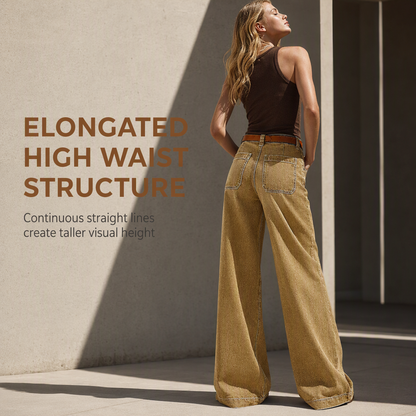 ✨Limited stock available, don’t miss out!🎉Women's Loose Fit Wide Leg Straight Leg Denim Cropped Jeans