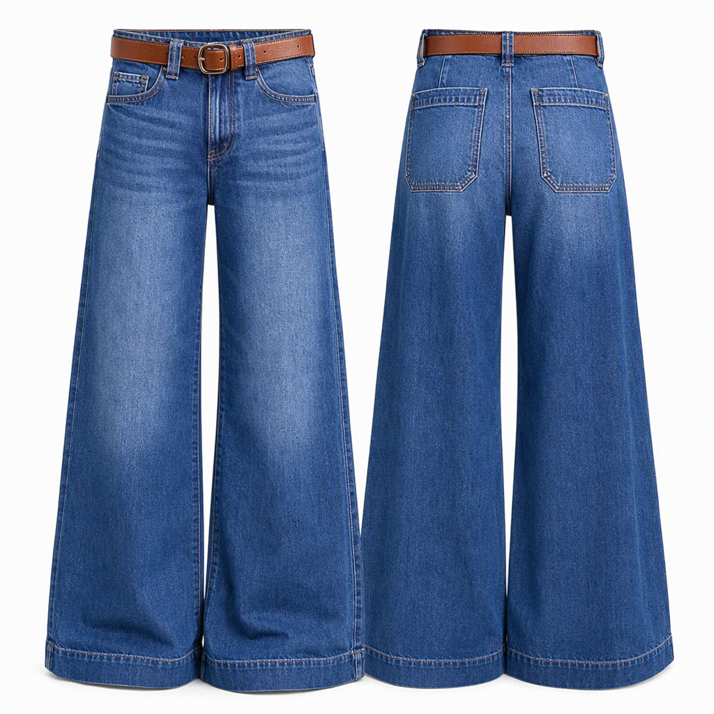 ✨Limited stock available, don’t miss out!🎉Women's Loose Fit Wide Leg Straight Leg Denim Cropped Jeans