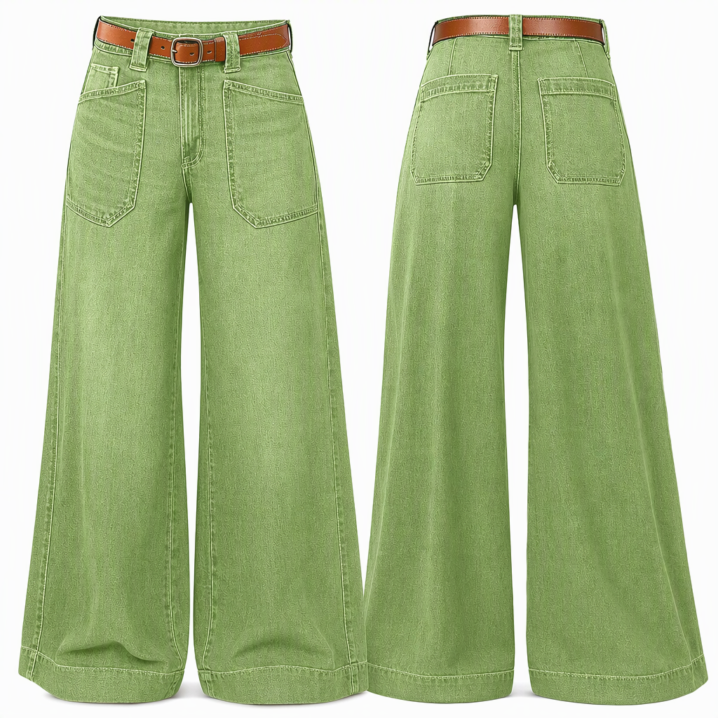 ✨Limited stock available, don’t miss out!🎉Women's Loose Fit Wide Leg Straight Leg Denim Cropped Jeans