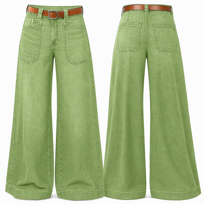 ✨Limited stock available, don’t miss out!🎉Women's Loose Fit Wide Leg Straight Leg Denim Cropped Jeans