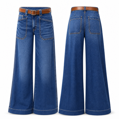 ✨Limited stock available, don’t miss out!🎉Women's Loose Fit Wide Leg Straight Leg Denim Cropped Jeans