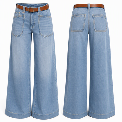 ✨Limited stock available, don’t miss out!🎉Women's Loose Fit Wide Leg Straight Leg Denim Cropped Jeans