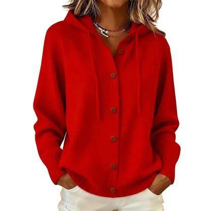 ✨Limited stock available, don’t miss out!🎉Women's Cozy Hooded Knit Cardigan