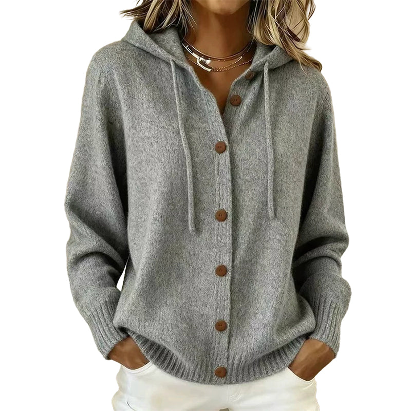 ✨Limited stock available, don’t miss out!🎉Women's Cozy Hooded Knit Cardigan