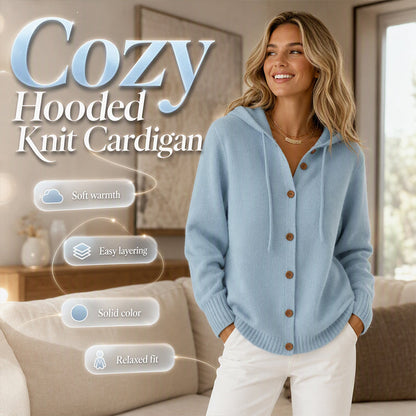 ✨Limited stock available, don’t miss out!🎉Women's Cozy Hooded Knit Cardigan