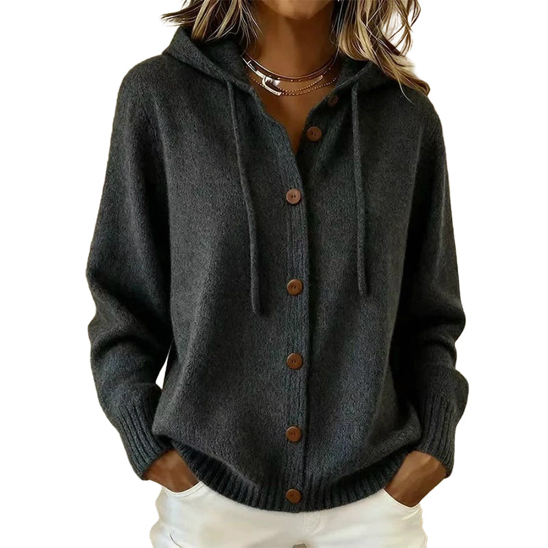 ✨Limited stock available, don’t miss out!🎉Women's Cozy Hooded Knit Cardigan
