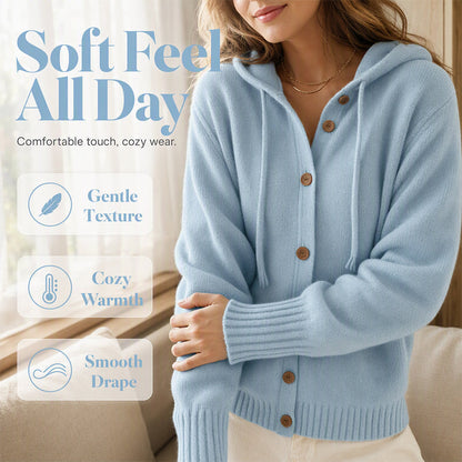 ✨Limited stock available, don’t miss out!🎉Women's Cozy Hooded Knit Cardigan
