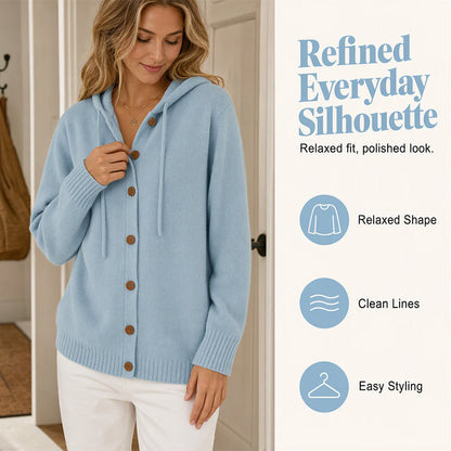 ✨Limited stock available, don’t miss out!🎉Women's Cozy Hooded Knit Cardigan