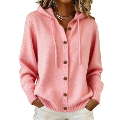 ✨Limited stock available, don’t miss out!🎉Women's Cozy Hooded Knit Cardigan