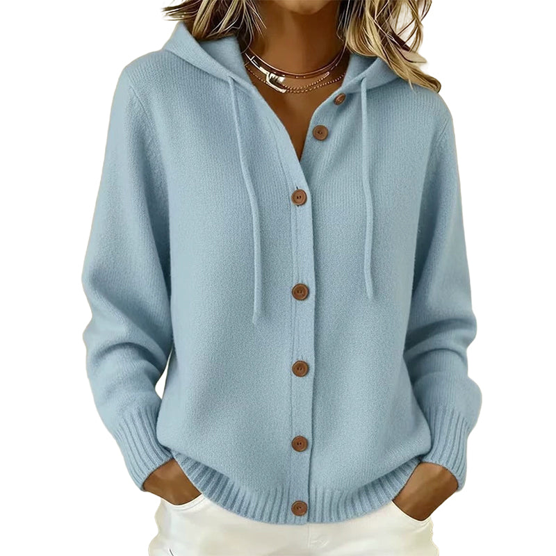✨Limited stock available, don’t miss out!🎉Women's Cozy Hooded Knit Cardigan