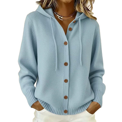 ✨Limited stock available, don’t miss out!🎉Women's Cozy Hooded Knit Cardigan