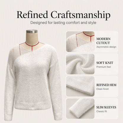 ⏰ Last Day of the Sale – 50% OFF ✨Women's Faux Mink Sweater with Mesh Patchwork
