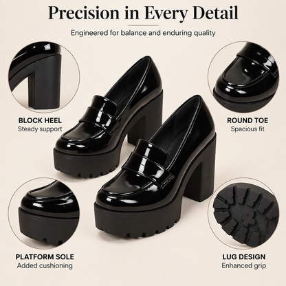 ⏰ Last Day of the Sale – 50% OFF ✨Women's Chunky Heel Platform Loafers