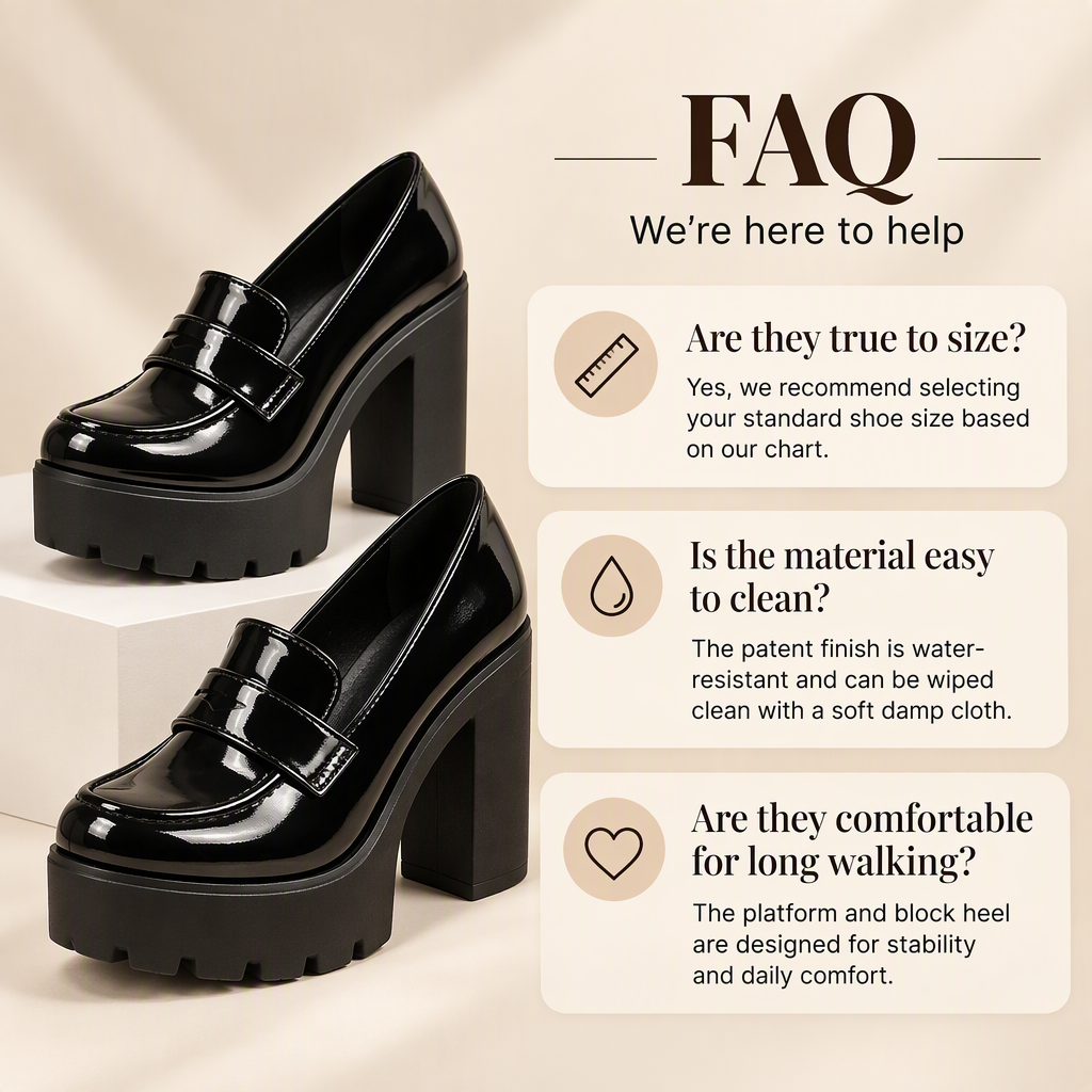 ⏰ Last Day of the Sale – 50% OFF ✨Women's Chunky Heel Platform Loafers