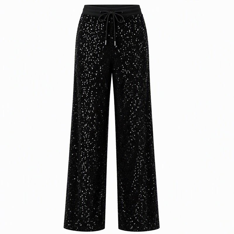 ✨Limited stock available, don’t miss out!🎉Women's Sparkling Sequin Wide-Leg Pants