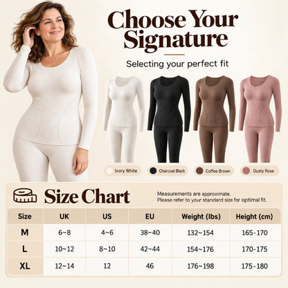 🏆⏰LAST DAY SALE 50% OFF👍✨Women's Seamless Self-Heating Thermal Underwear Set