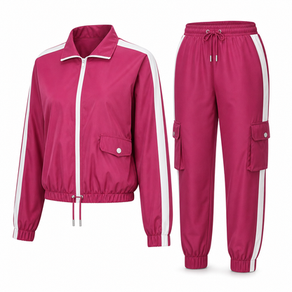 ⏰ Seasonal changeover sale: 50% off – quality at half the price! ✨Women Casual 2 Piece Outfit Zip Up Hooded Long Sleeve and Cargo Jogger Pants with Pockets