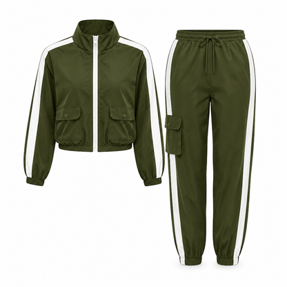⏰ Seasonal changeover sale: 50% off – quality at half the price! ✨Women Casual 2 Piece Outfit Zip Up Hooded Long Sleeve and Cargo Jogger Pants with Pockets