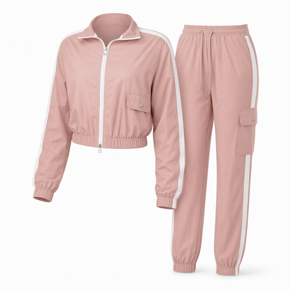 ⏰ Seasonal changeover sale: 50% off – quality at half the price! ✨Women Casual 2 Piece Outfit Zip Up Hooded Long Sleeve and Cargo Jogger Pants with Pockets