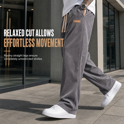 👖 Men's Lightweight Corduroy Casual Pants Loose Fit Straight Leg Trousers ✨ lightweight corduroy fabric, loose straight cut, casual daily trousers