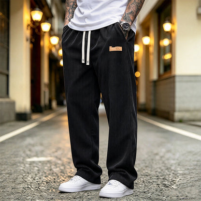 👖 Men's Lightweight Corduroy Casual Pants Loose Fit Straight Leg Trousers ✨ lightweight corduroy fabric, loose straight cut, casual daily trousers