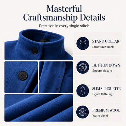 ⏰ Seasonal changeover sale: 50% off – quality at half the price! ✨Women's Vintage Stand Collar Woolen Coat