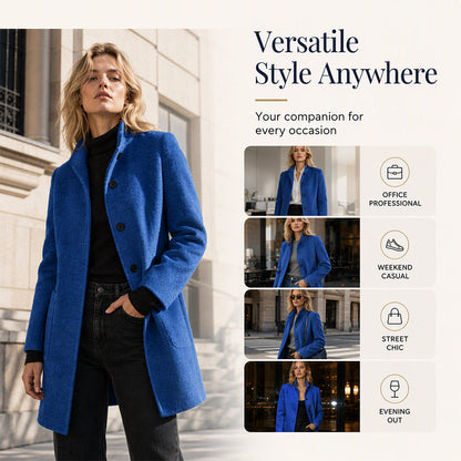 ⏰ Seasonal changeover sale: 50% off – quality at half the price! ✨Women's Vintage Stand Collar Woolen Coat